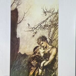 Arthur Rackham, Brunnhilde turns to Siegfried , Print, Drawing, ~ 240625-WH 233
